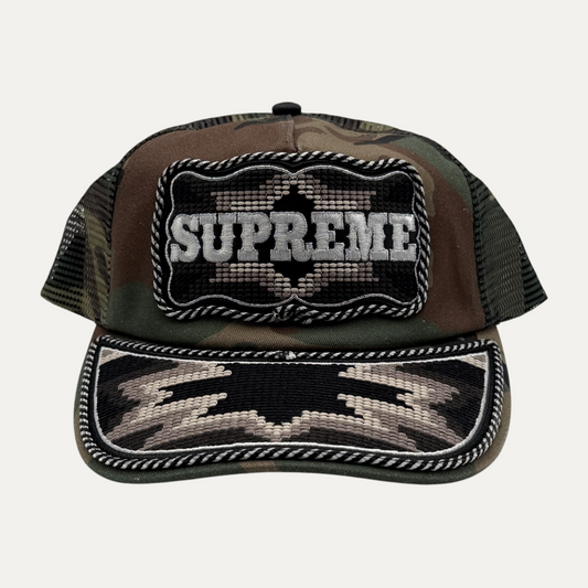 Supreme Western Embroidered Trucker Hat