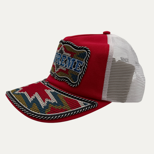 Supreme Western Embroidered Trucker Hat
