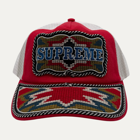 Supreme Western Embroidered Trucker Hat