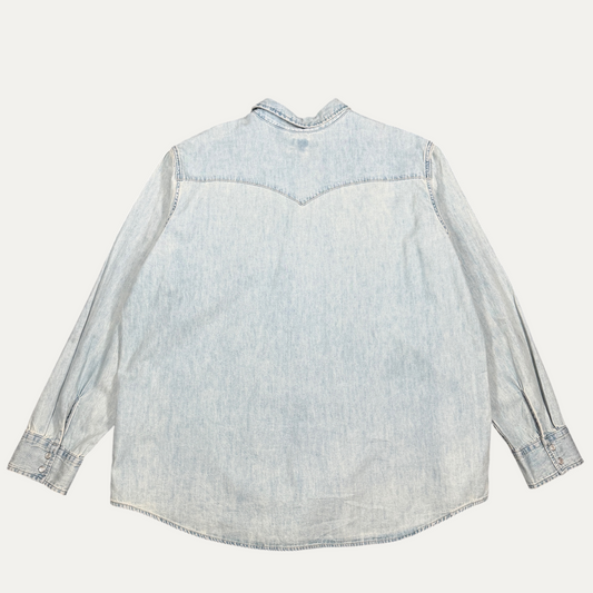 Vintage Levis Pearl Snap Button Up Denim Shirt