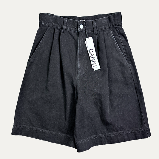 Ganni Wide Leg Jean Short