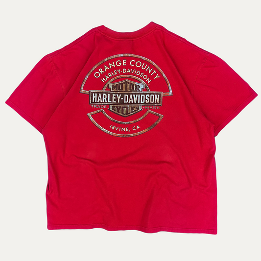 Harley Davidson Eagle Graphic Orange County T-Shirt