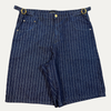 Hidden Season Pinstripe Denim Shorts