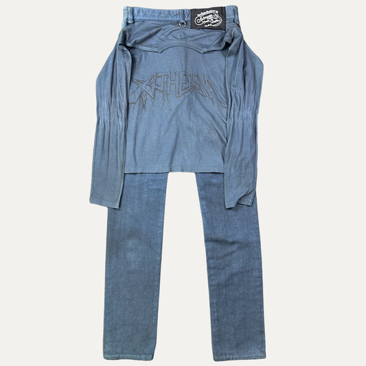 Hiro Brand Jean With Sewn In Atheism Shirt Pant