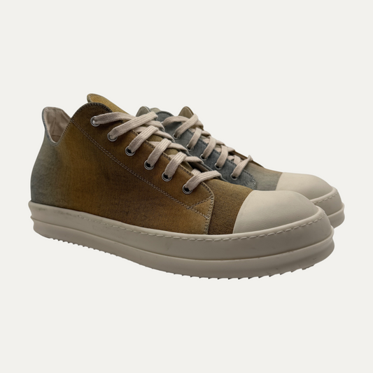 Rick Owens Blue & Orange Gradient Low  Top Sneakers