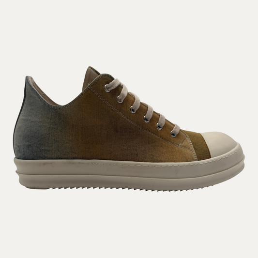 Rick Owens Blue & Orange Gradient Low  Top Sneakers