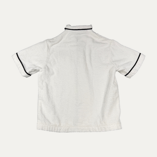 Prada White Fleece Button Up