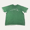 Supreme Logo T-Shirt Green Distressed T-Shirt