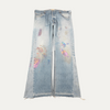 Gallery Flared Paint Splatter Jeans