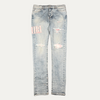 Amiri Pink Side Spellout Skinny Jeans