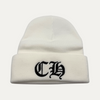 Chrome Hearts White CH Logo Beanie