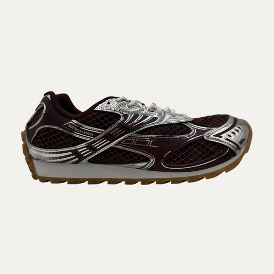 Bottega Veneta Orbit Silver Maroon