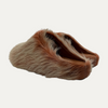 Marni Long Hair Calfskin Fussbett Sabot Mule Yellow
