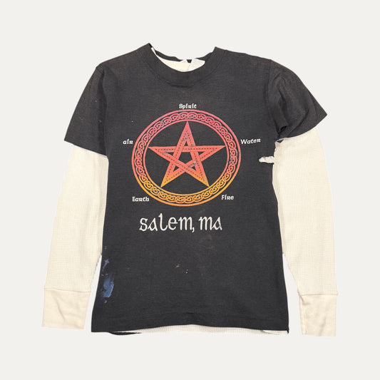Vintage 80's Salem Massachusetts Elements Thermal T-Shirt