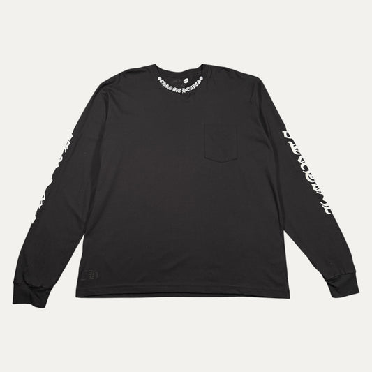 Chrome Hearts Neck Script Long Sleeve T-Shirt
