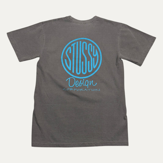 Stussy Spell Out Circle Pocket Logo T-Shirt