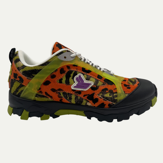 Sicko X PDF Hiking Boot Orange Cheetah Neon Cage