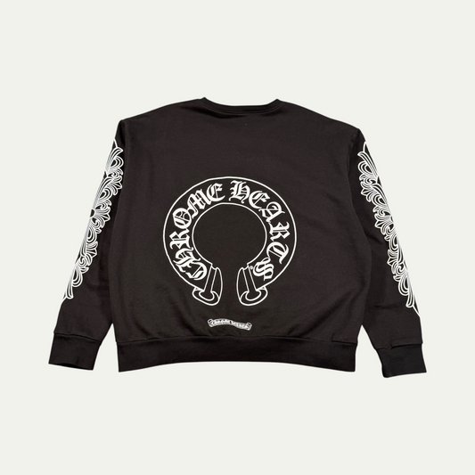 Chrome Hearts Horseshoe Black Floral Crewneck