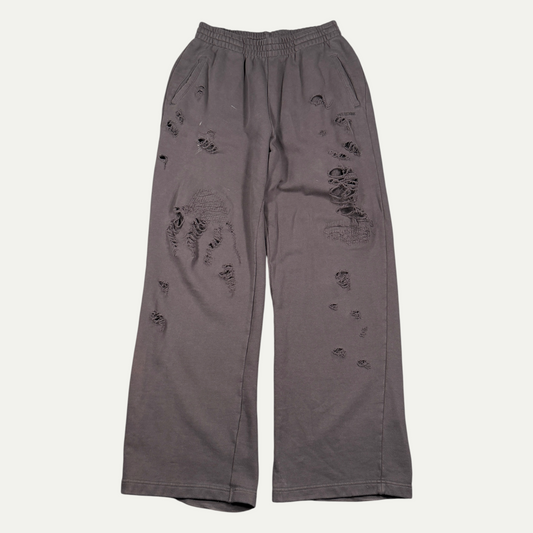 We Done Grey Distressed Sweatpants