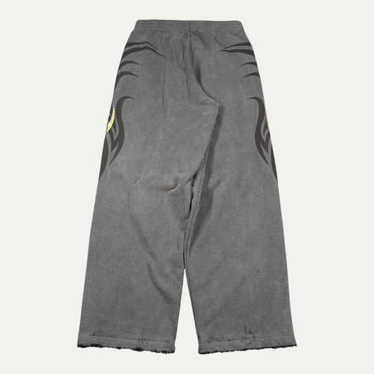 Balenciaga Grey Tribal Logo Sweatpants