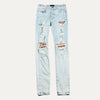 Amiri Snakeskin Distressed Knee Patch Jeans