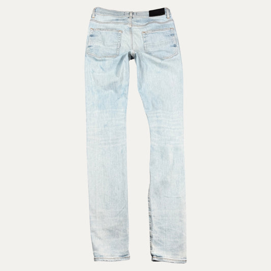 Amiri Snakeskin Distressed Knee Patch Jeans