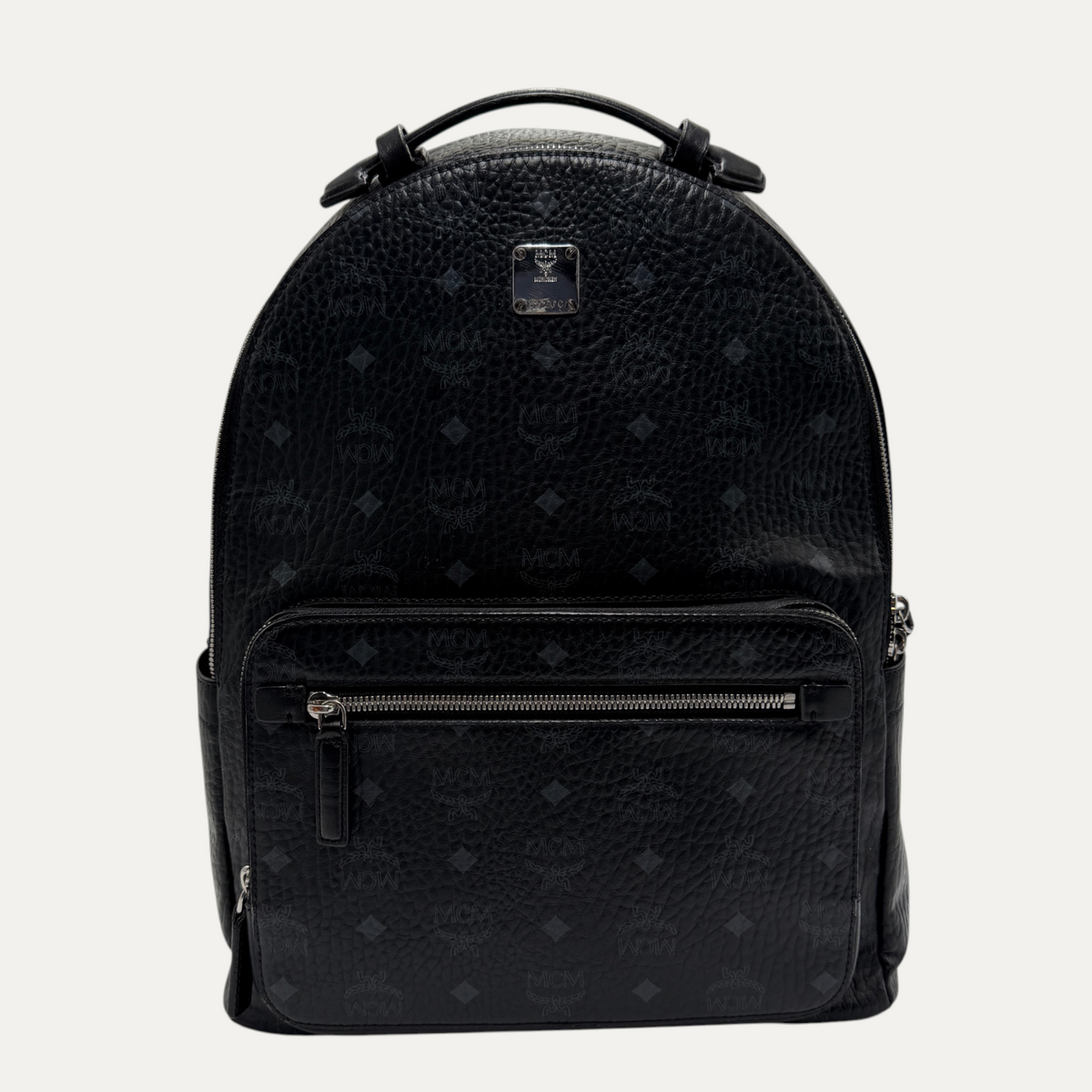 MCM Leather Monogram Backpack