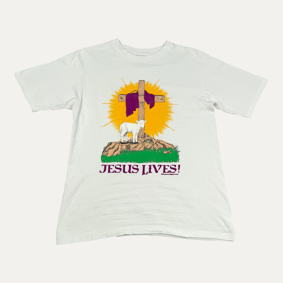 Vintage Jesus Lives Tee With Goat
