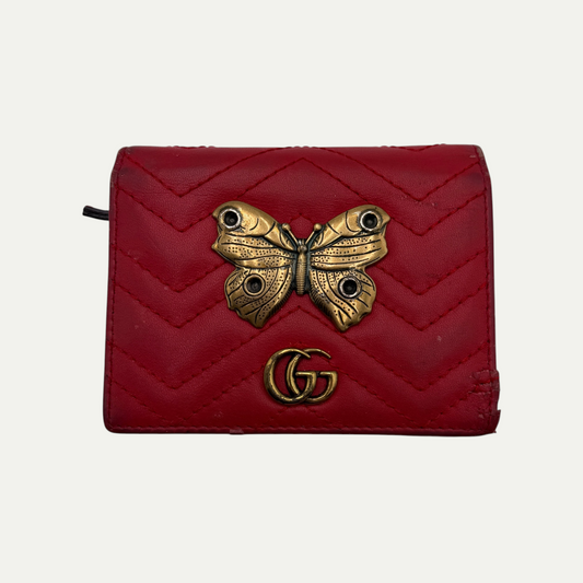 Gucci Red Butterfly Wallet