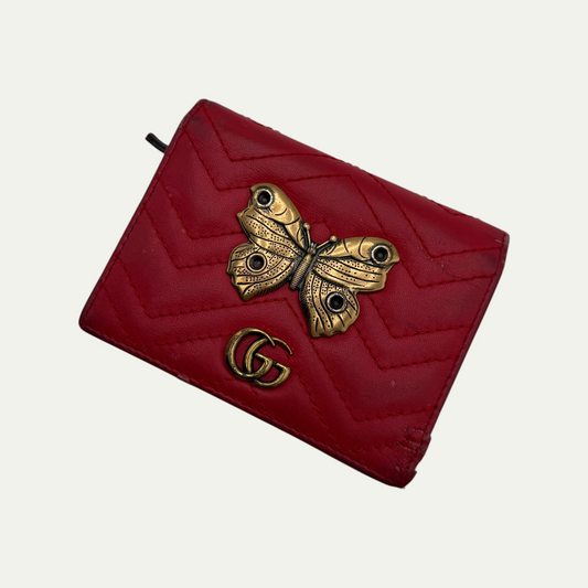 Gucci Red Butterfly Wallet