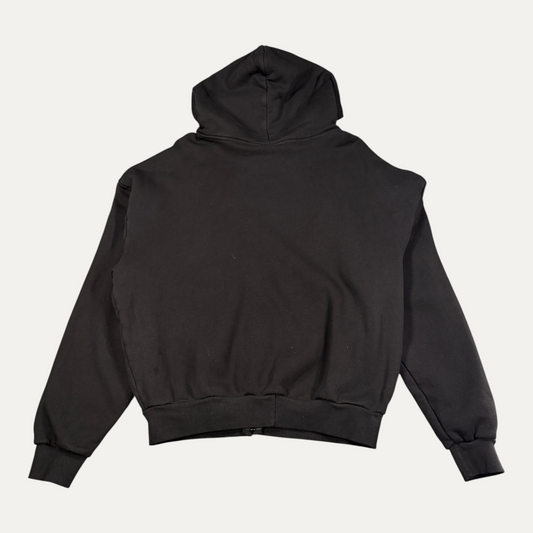Bossi Rhinestone Flame Logo Zip-Up Hoodie