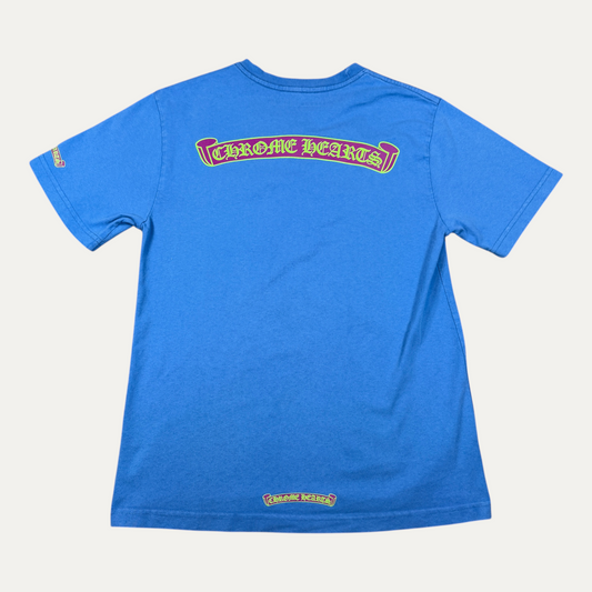 Chrome Hearts Scroll Logo T-Shirt Blue