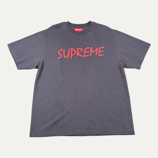 Supreme T-Shirt Navy / Red Spell Out