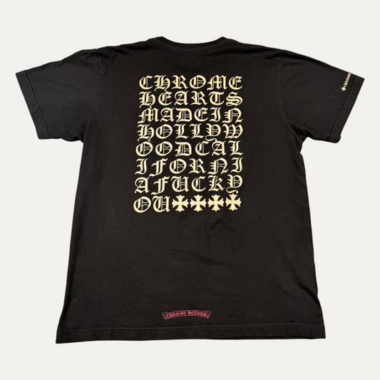 Chrome Hearts Eye Chart Black T-Shirt