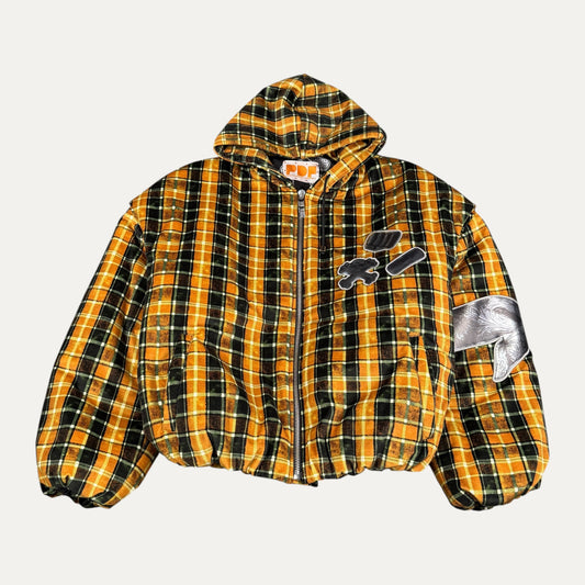 PDF Flannel Yellow Bomber Jacket