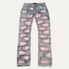 Who Decides War AOP Pink Scab Jeans