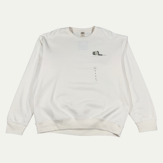 Kaws Logo White Crewneck