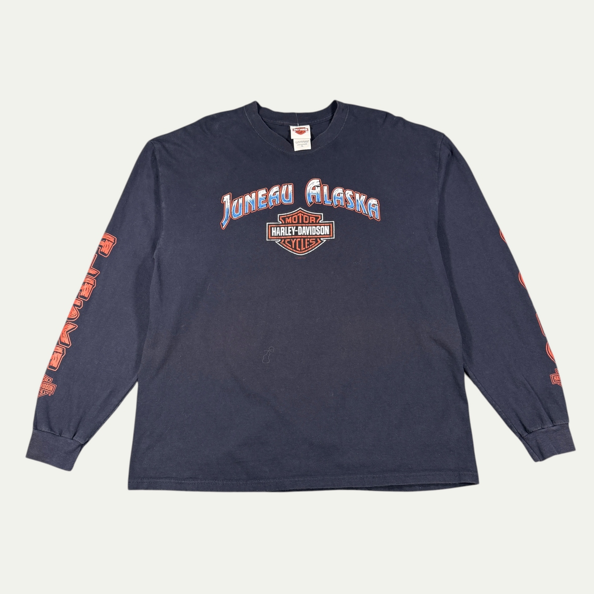 Harley Davidson Blue Classic Logo Long Sleeve