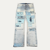 Amiri Blue Bandana Bootcut Jeans