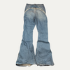 Rick Owen Bolan Banana Light Blue Zipper Jeans