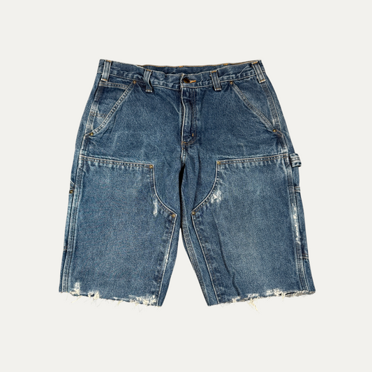 Carhartt Double Knee Blue Cutoff Shorts