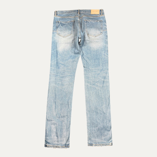 Purple Brand Light Blue All Over Wax Jeans