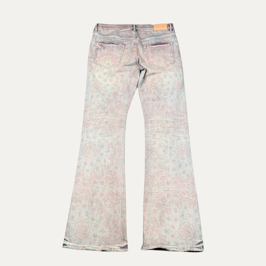 Purple Brand Flared Bandana Jeans