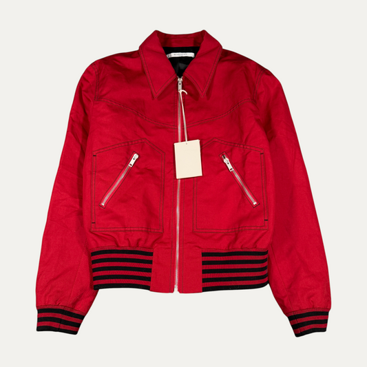 Givenchy Red Bomber Zip-Up Jacket