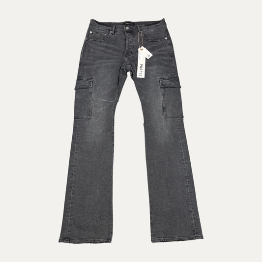 Purple Brand  Black Cargo Pocket Jeans