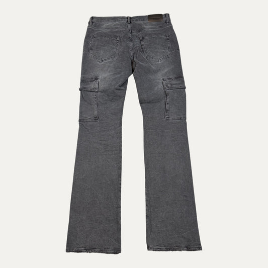 Purple Brand  Black Cargo Pocket Jeans