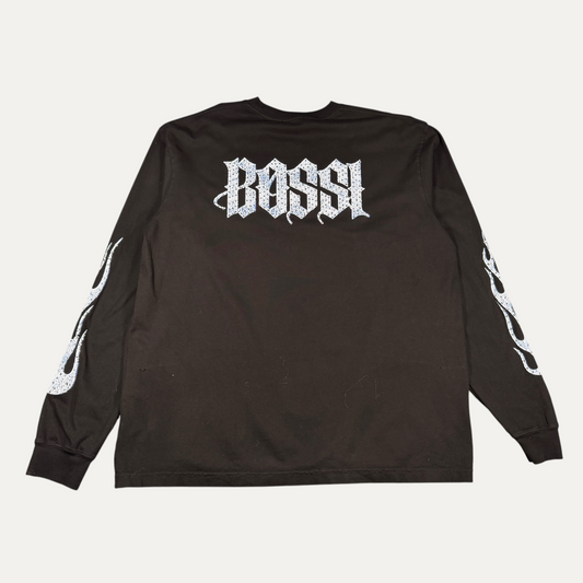 Bossi Black Rhinestone Long Sleeve