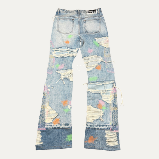 Who Decides War Pink/Green/Orange Jeans