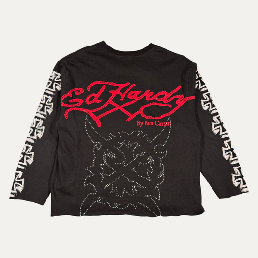 EdHardy Ken Carson Rhinestone Long Sleeve