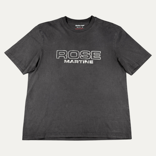 Martine Rose Silver Logo Faded T-Shirt